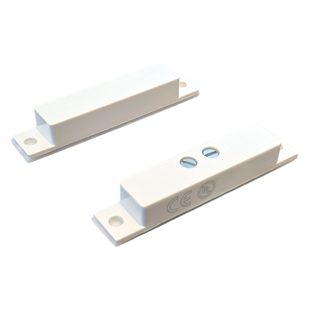 Surface Mount Magnetic Contact Sensor with Screw Terminal for Alarm Systems - White (Pack of 10)