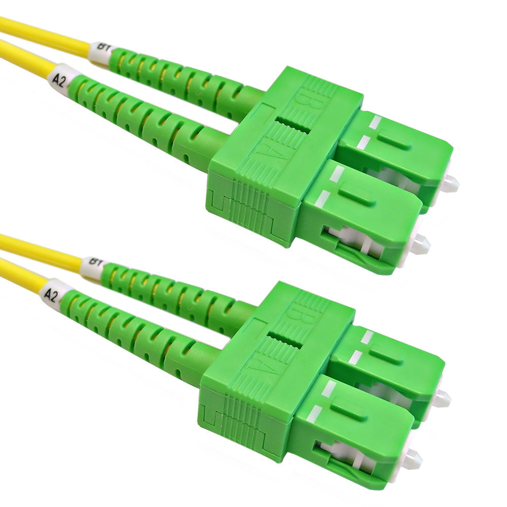 OS2 Singlemode Duplex SC/APC to SC/APC 9 Micron - Fiber Optic Patch Cable - LSZH/OFNR