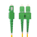 OS2 Singlemode Duplex SC/APC to SC/APC 9 Micron - Fiber Optic Patch Cable - 3mm Jacket - LSZH/OFNR