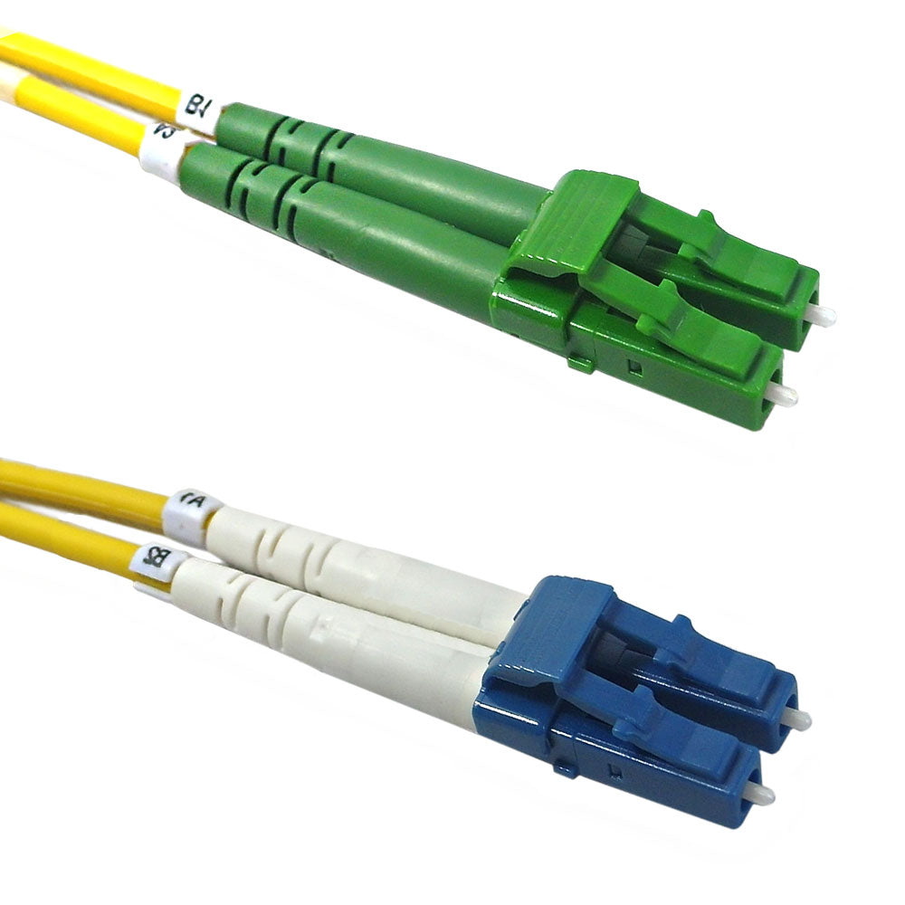 OS2 Singlemode Duplex LC to LC/APC 9 Micron - Fiber Optic Patch Cable - LSZH/OFNR