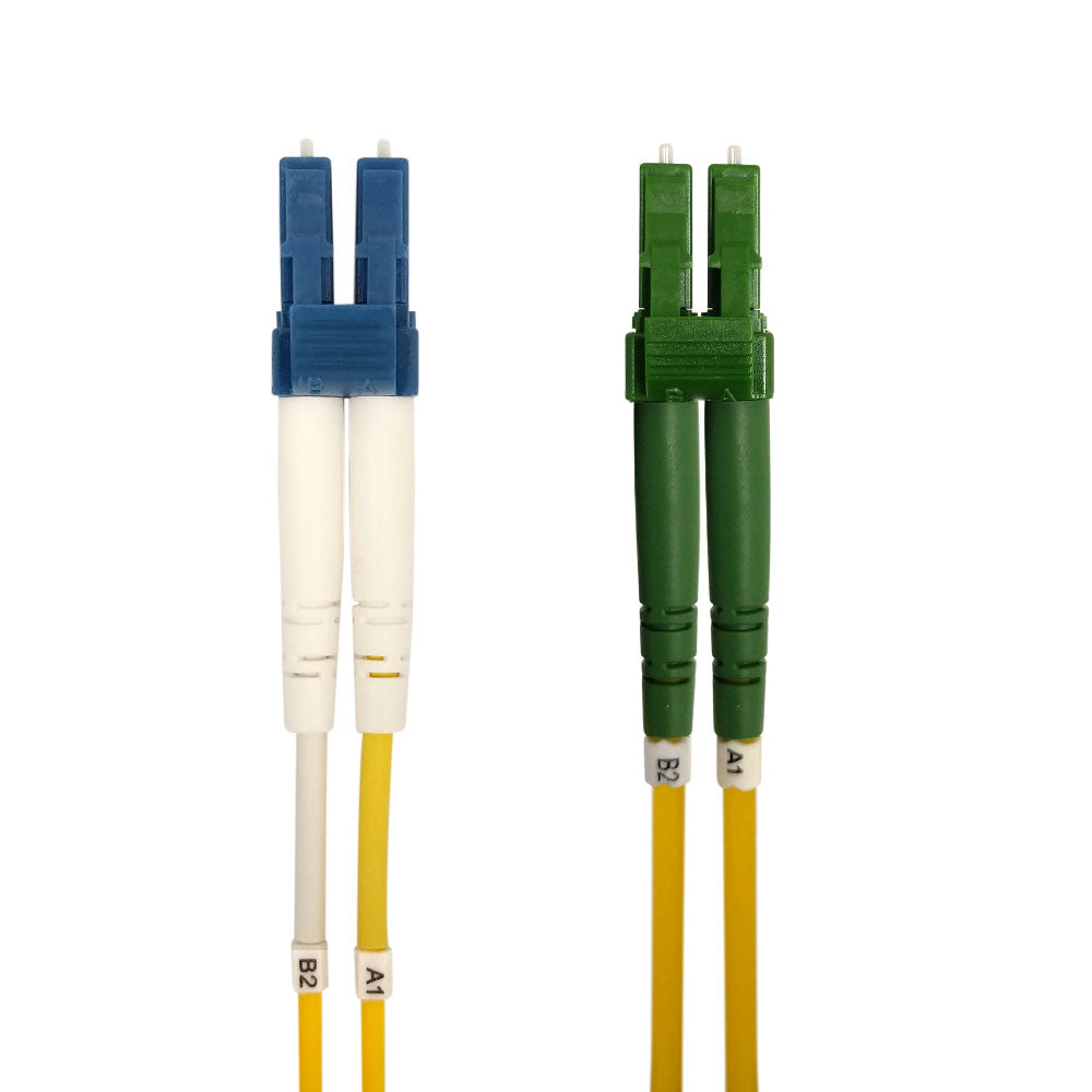 OS2 Singlemode Duplex LC to LC/APC 9 Micron - Fiber Optic Patch Cable - LSZH/OFNR