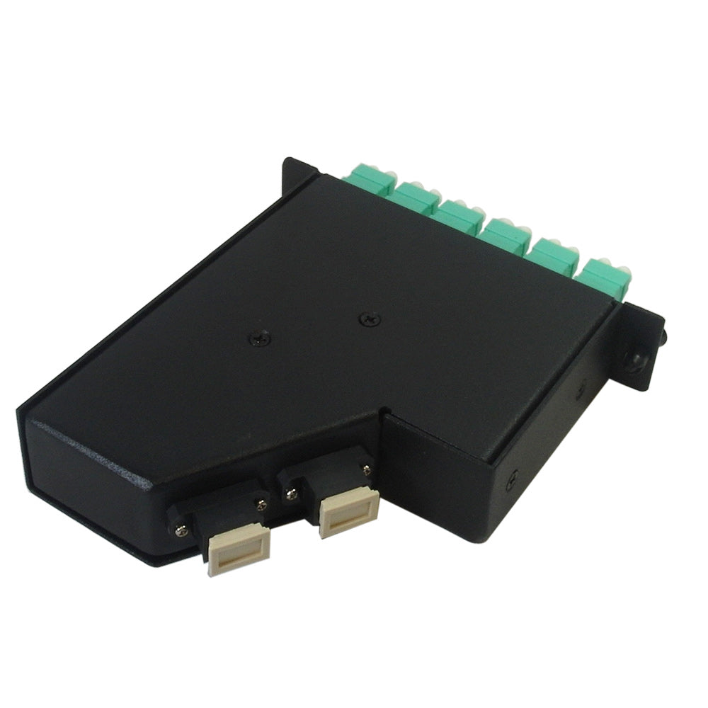 24-Fiber Multimode OM3 LGX Style Cassette 2x MPO Male to 12x LC Duplex