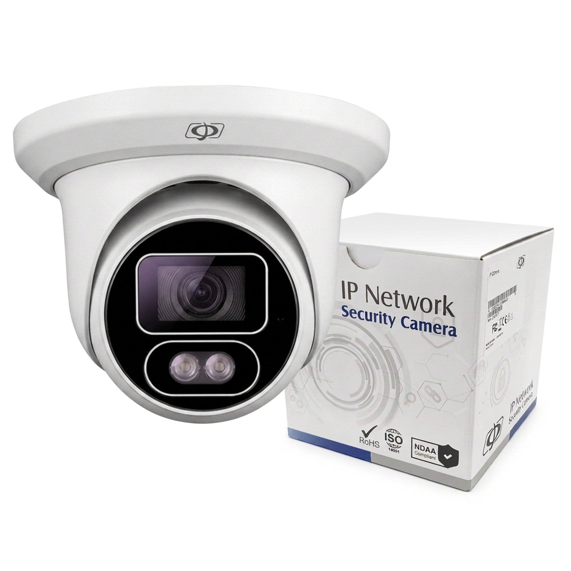 8MP Turret IP Camera - 2.8mm Lens - AI - Colour Night Vision (3rd gen) - Microphone/Speaker - IP67 Rated