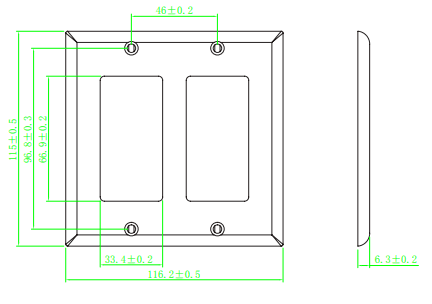 Decora Double Gang - Stainless Steel Wall Plate
