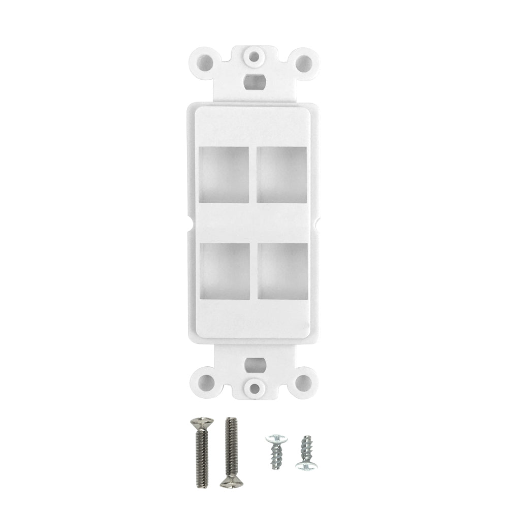 Decora Strap 4-Port Keystone - White