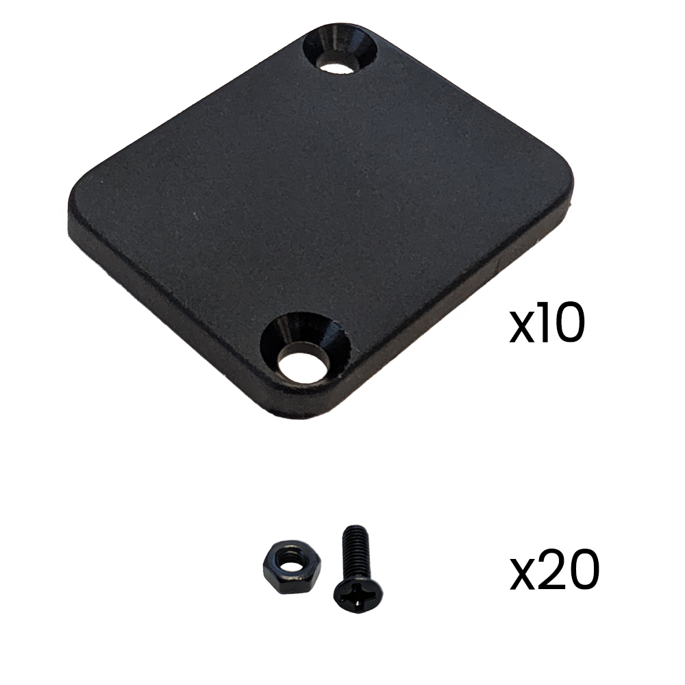 D-Cut Blank Cover - Black - Pack of 10
