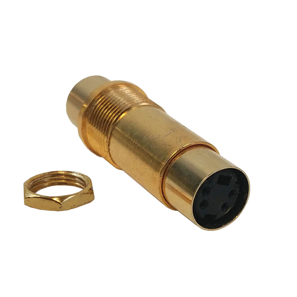 S-Video Female to Female Bulkhead, Gold Plated