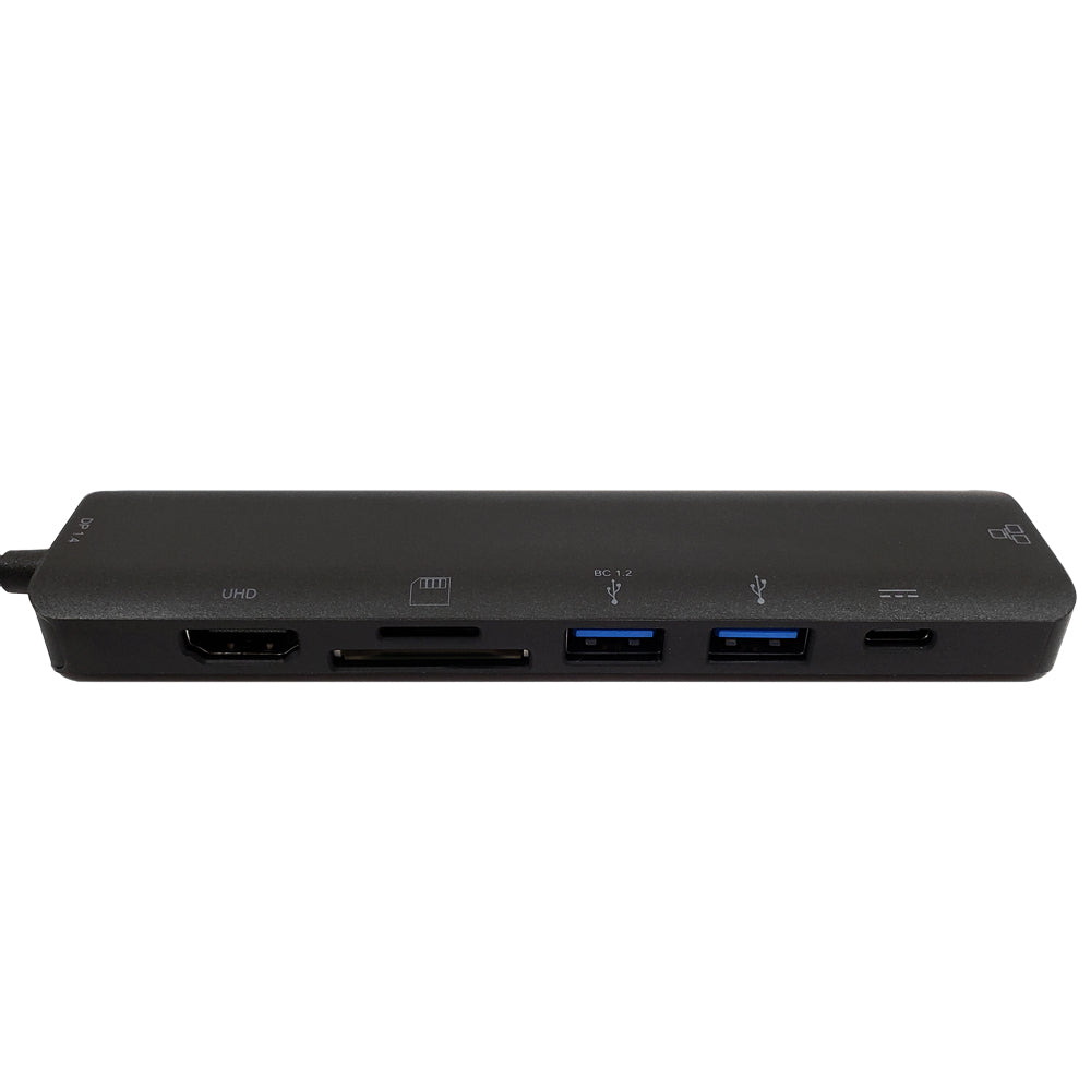 USB 3.1 Type-C to HDMI, 2x USB-A 3.0, USB Type-C, RJ45, SD/Micro SD - DP 1.4 Alt Mode - Black