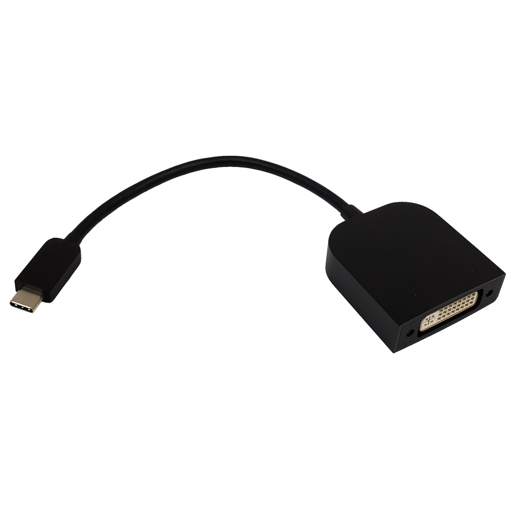 USB 3.1 Type-C to DVI 1080p@60Hz Adapter - DP 1.2 Alt Mode - Black