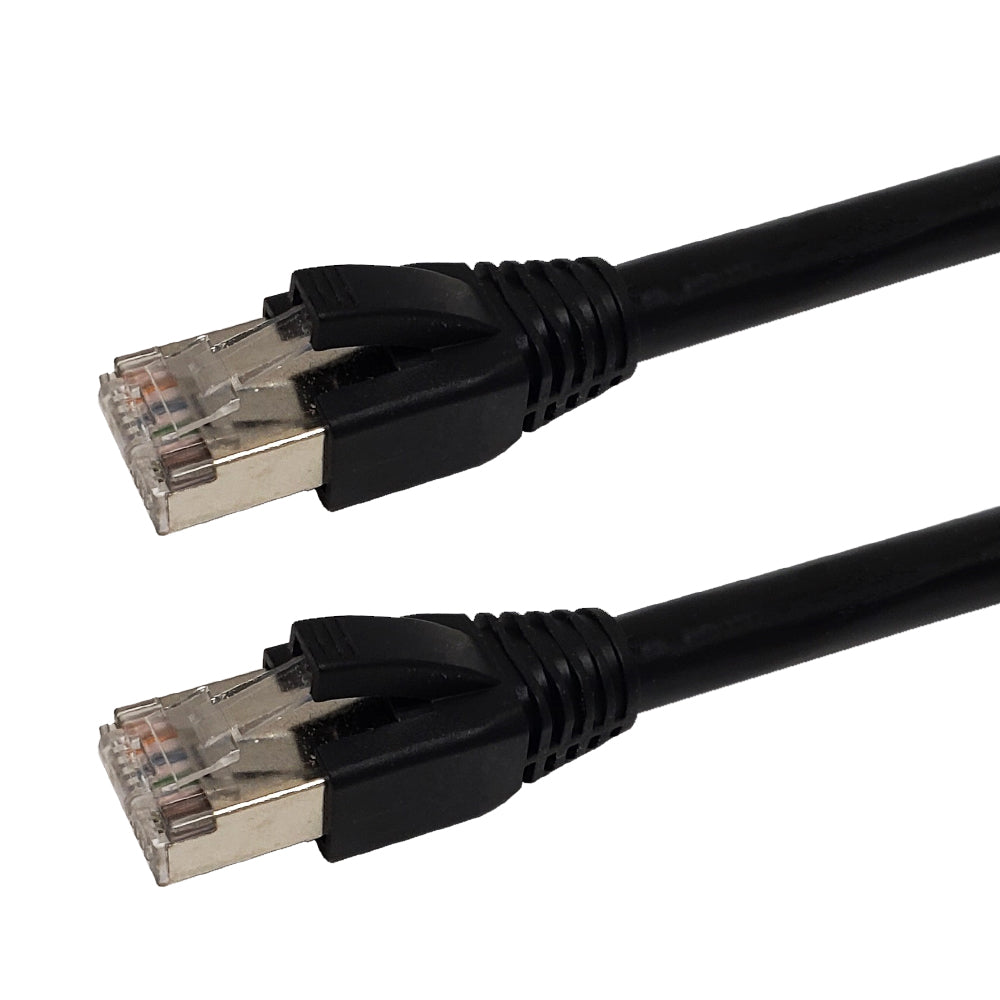RJ45 CAT6 RJ45 Shielded FTP Outdoor UV Direct Burial Cable - Black