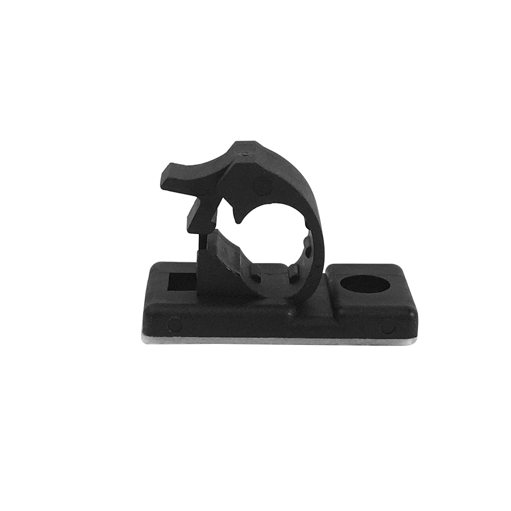 Cable Clamp, 5.5mm OD Cable, Self-Adhesive or Screw-Down - Black - Pack of 100