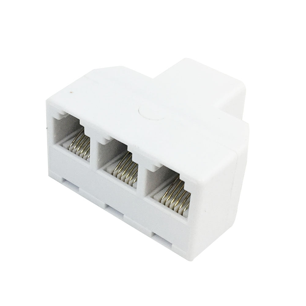 RJ12 Tee Adapter (4x RJ12 Female) - White