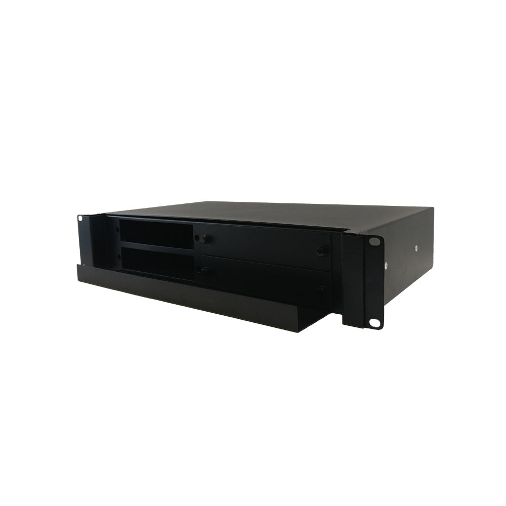2U 19" Rackmount FDU with Slide Out (holds 4 panels) (Non-LGX) - Black