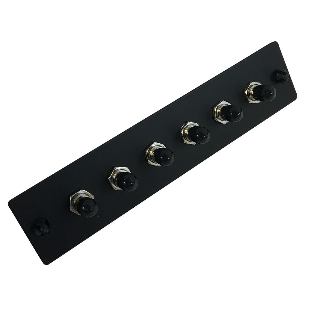Loaded Adapter Panel with 6x Simplex ST/UPC SM/MM (Non-LGX) - Black