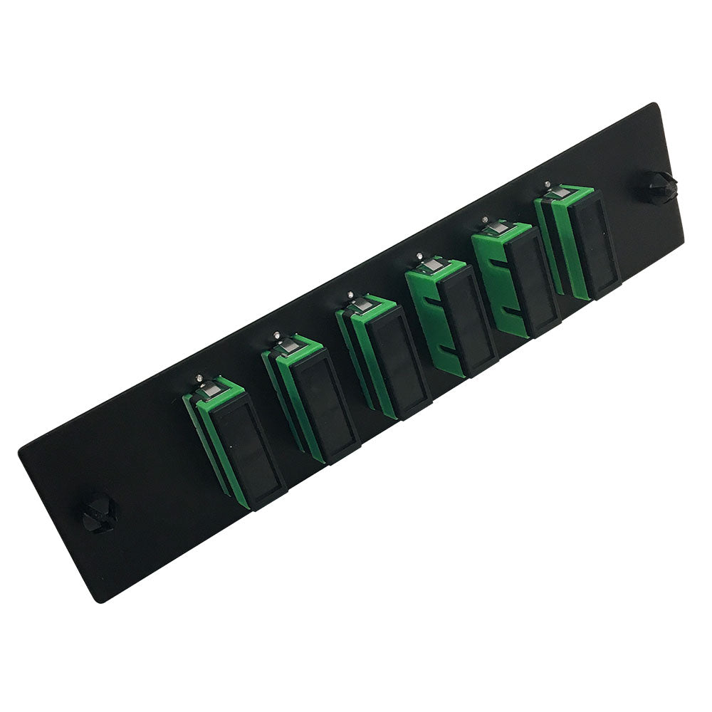 Loaded Adapter Panel with 6 x Duplex SC/APC Singlemode (Non-LGX) - Black