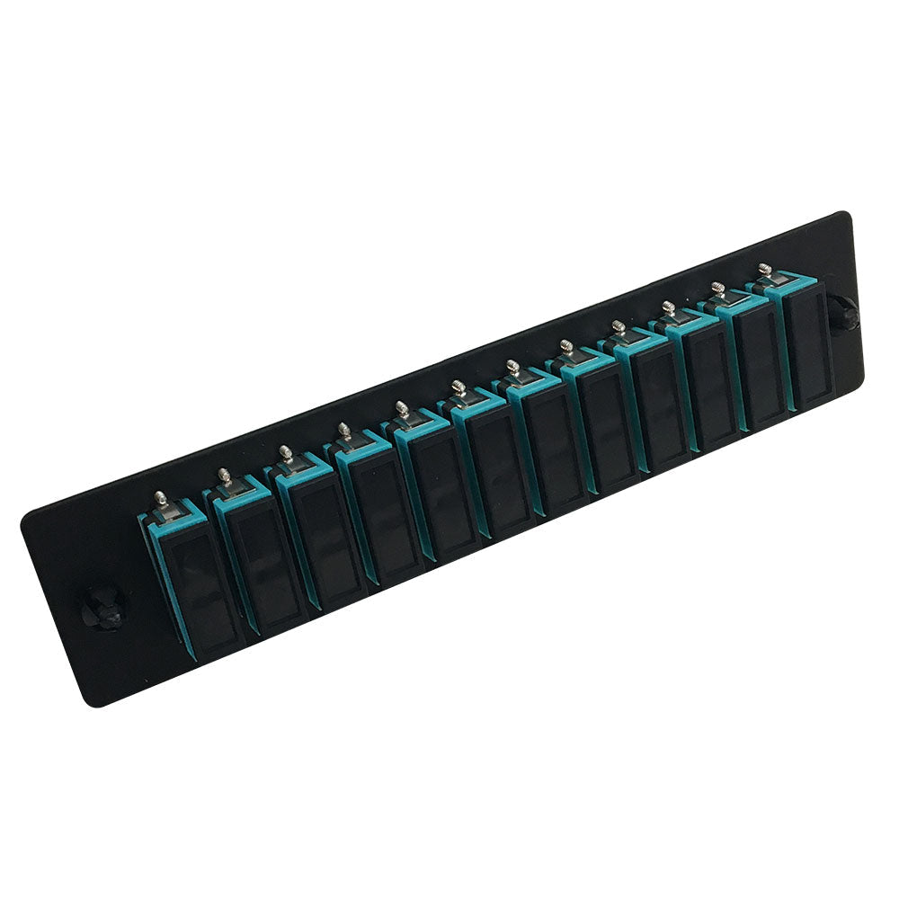 Loaded Adapter Panel with 12 x Duplex SC/PC Multimode 10G (Non-LGX) - Black