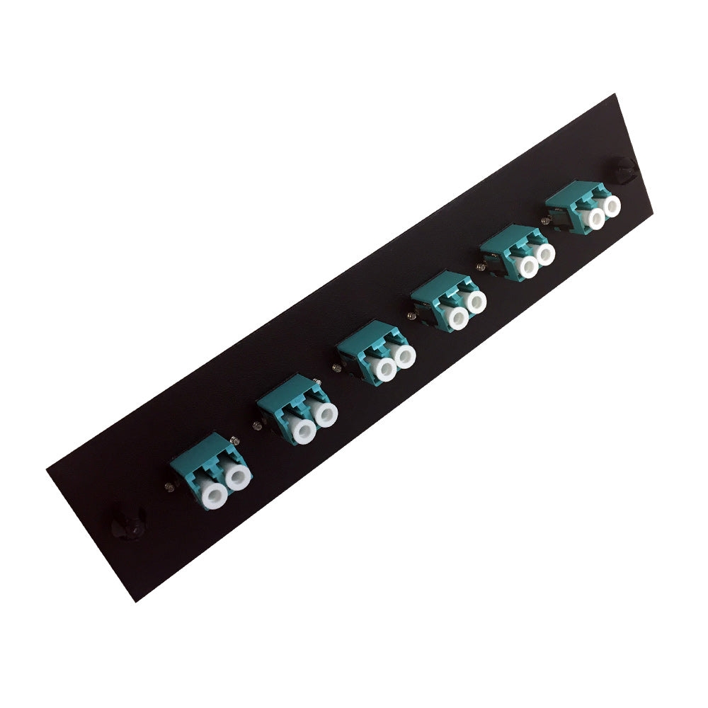 Loaded Adapter Panel with 6x Duplex LC/PC Multimode 10G (Non-LGX) - Black