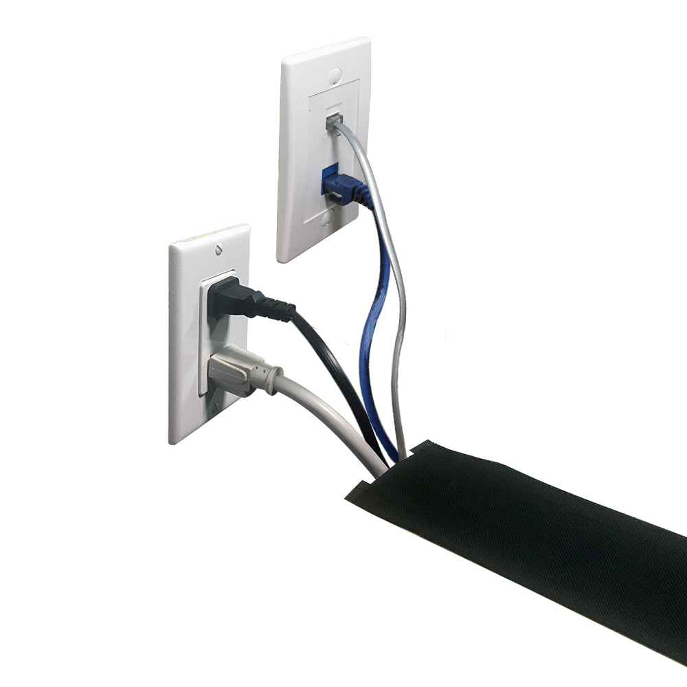 Carpet Cable Cover, 4 Inch Wide, Black (per foot)