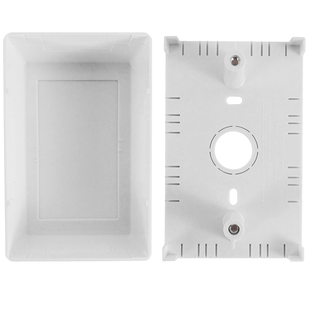 Raceway Single Gang Box - White