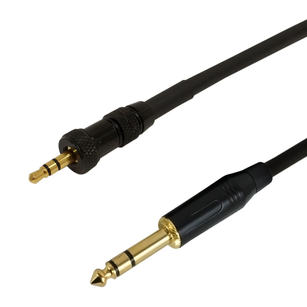 Premium Phantom Cables Balanced 1/4 Inch TRS Male To 3.5mm Locking Male Cable