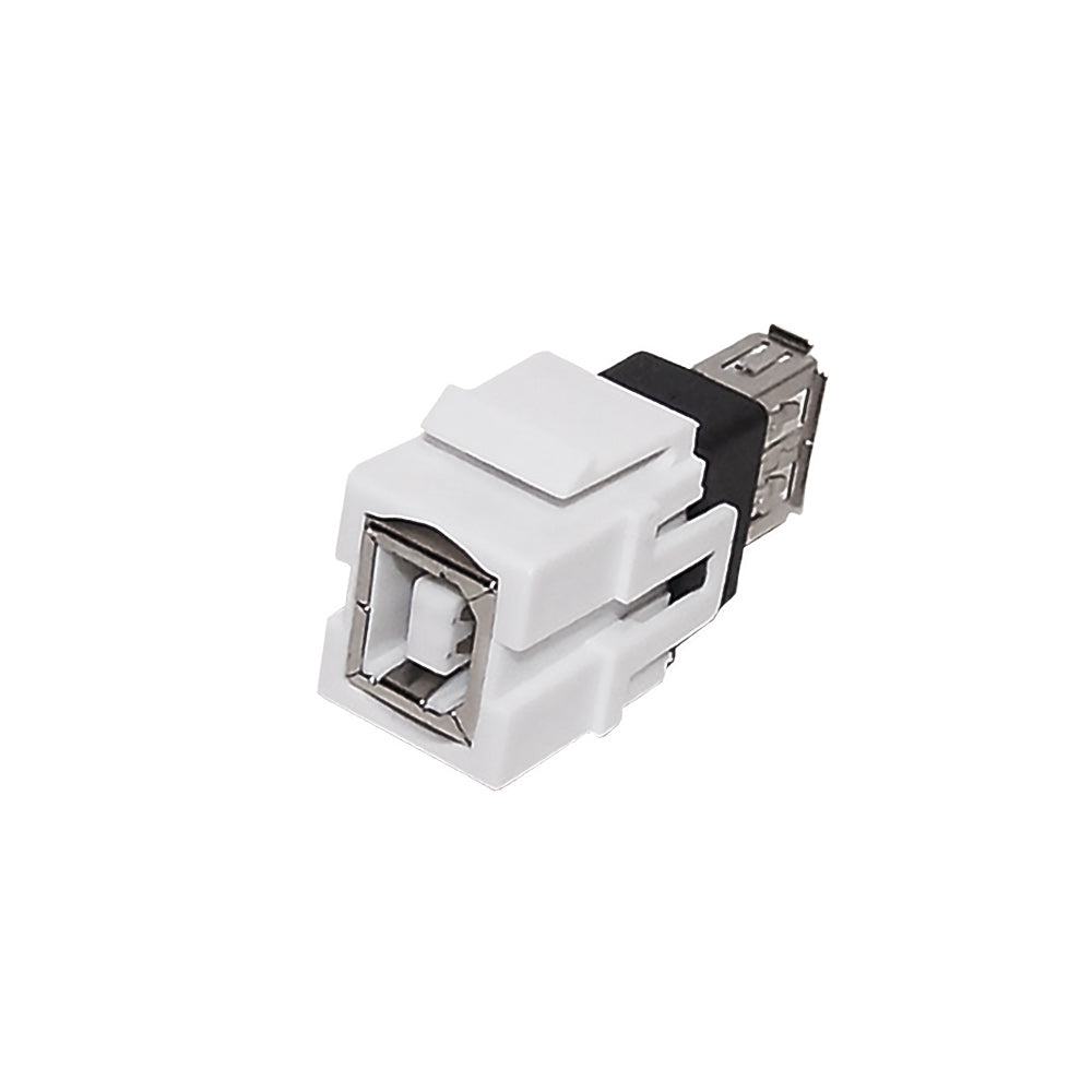 USB 2.0 B/A Keystone Wall Plate Insert