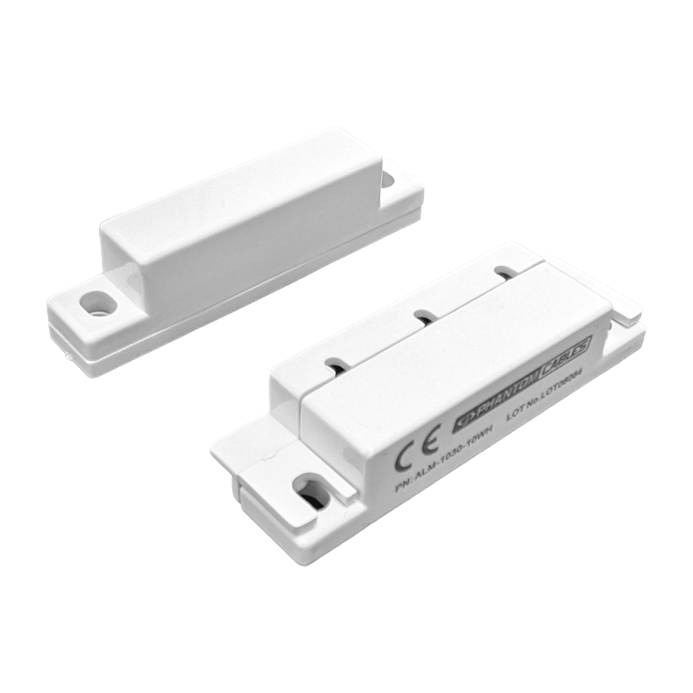 Surface Mount Magnetic Contact Sensor with Screw Terminal for Alarm Systems SPDT - White (Pack of 10)