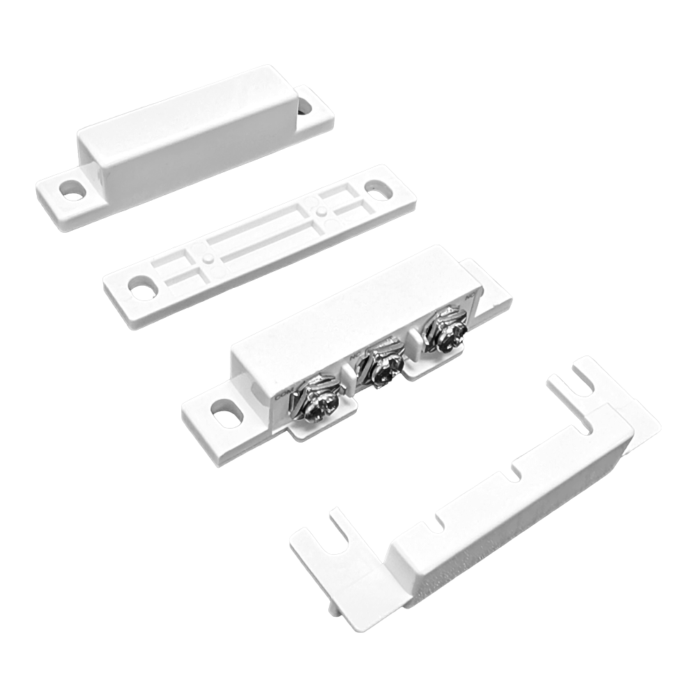 Surface Mount Magnetic Contact Sensor with Screw Terminal for Alarm Systems SPDT - White (Pack of 10)