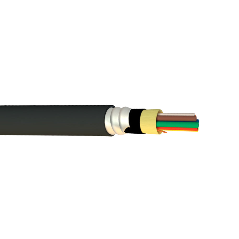 OS2 Singlemode 9 Micron Indoor/Outdoor Armored AFL (Corning SMF-28 Ultra) - OFCP Plenum Fiber Bulk Cable (per meter) - 6-strand