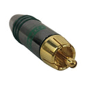 Premium RCA Male Solder Connector (6.5mm ID) - Green