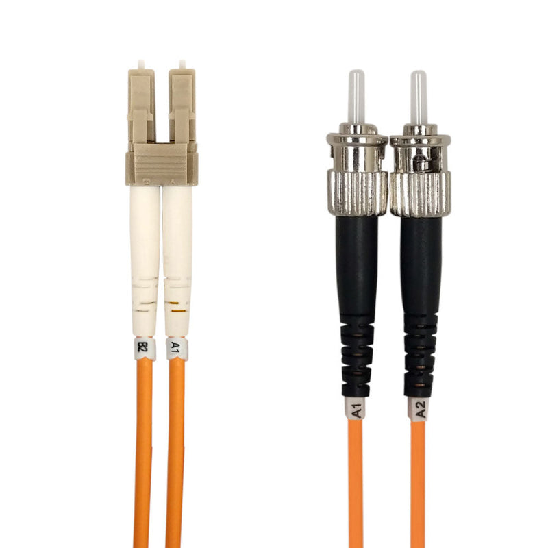 OM1 Multimode Duplex LC/ST 62.5 Micron -Fiber Optic Patch Cable - 3mm Jacket - LSZH/OFNR