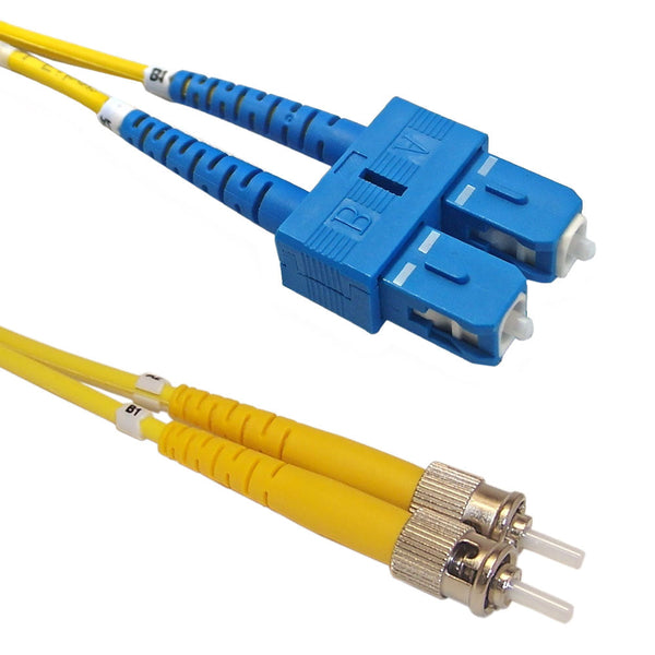 OS2 Singlemode Duplex SC/ST 9 Micron - SC/ST Fiber Optic Patch Cable - 3mm Jacket - LSZH/OFNR