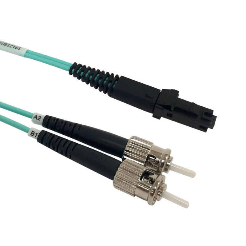 OM3 Multimode Duplex MTRJ/ST 50 Micron - Fiber Optic Patch Cable - 2mm Jacket - LSZH/OFNR