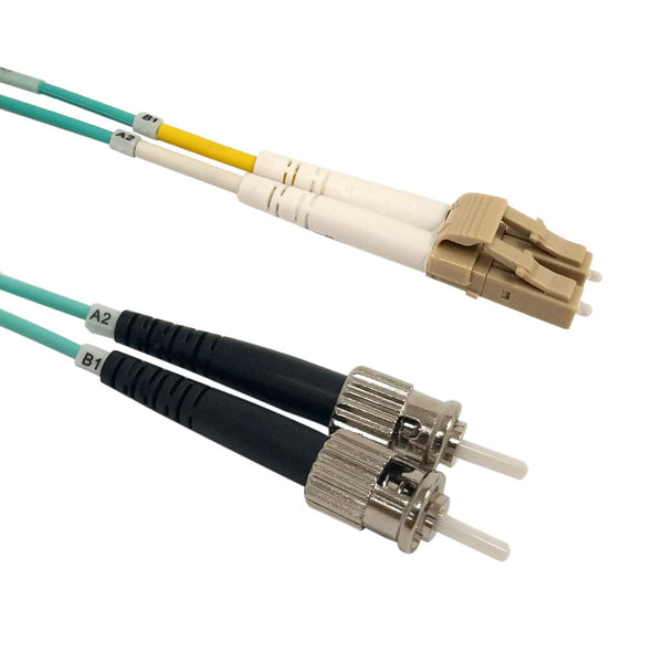 OM3 Multimode Duplex LC/ST 50 Micron - Fiber Optic Patch Cable - 2mm Jacket - LSZH/OFNR