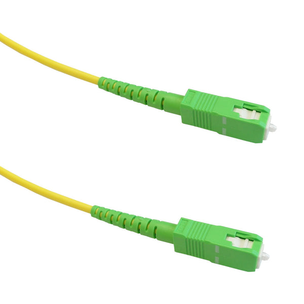 OS2 Singlemode Simplex SC/APC to SC/APC 9 Micron - Fiber Optic Patch Cable - 3mm Jacket - LSZH/OFNR