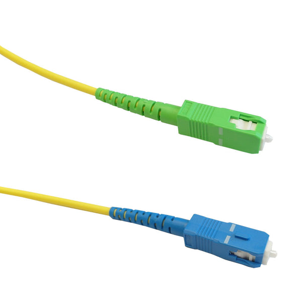 OS2 Singlemode Simplex SC to SC/APC 9 Micron - Fiber Optic Patch Cable - 3mm Jacket - LSZH/OFNR