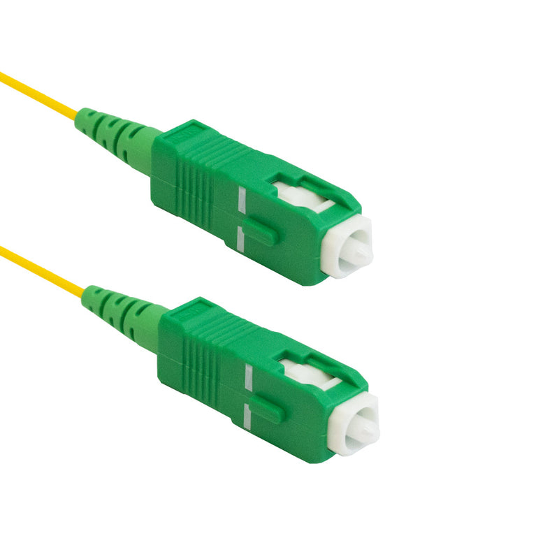 OS2 Singlemode Simplex SC/APC to SC/APC 9 Micron - Fiber Optic Patch Cable - 1.2mm Jacket - OFNR