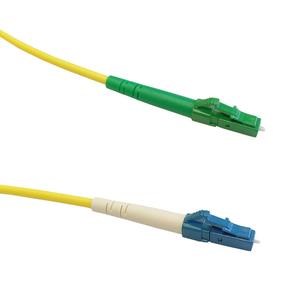 OS2 Singlemode Simplex LC to LC/APC 9 Micron - Fiber Optic Patch Cable - 3mm Jacket - LSZH/OFNR