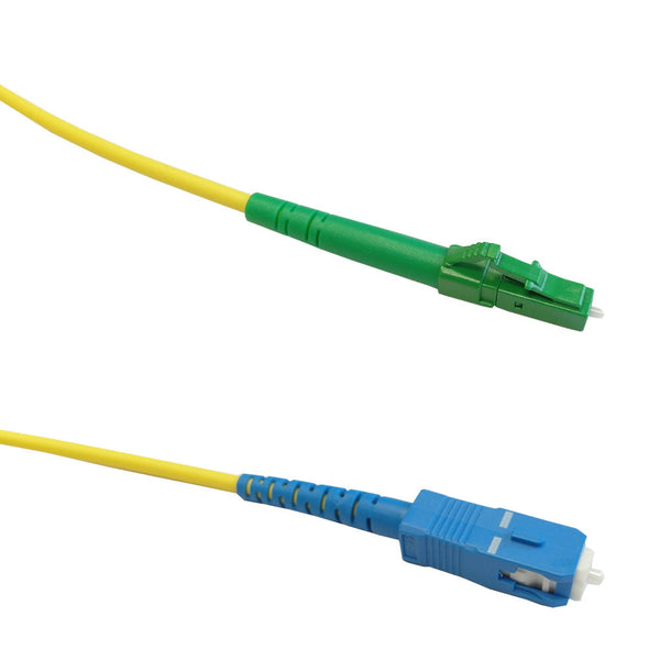 OS2 Singlemode Simplex LC/APC to SC 9 Micron - Fiber Optic Patch Cable - 3mm Jacket - LSZH/OFNR