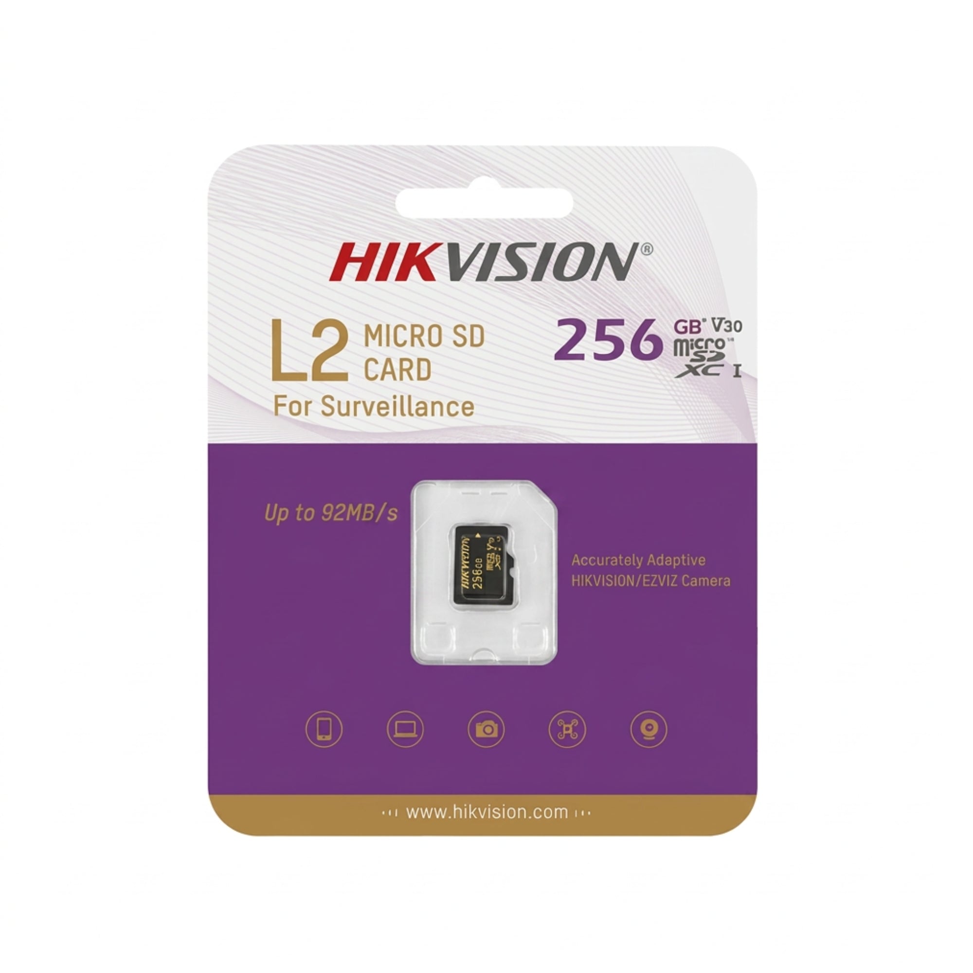 HIkvision MicroSD Card - Class 10 - TLC  - 95MB/s Read, 25MB/s Write - V30 - 256GB Capacity