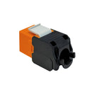 RJ45 Cat6a Slim Profile 180 Degree Jack, 110 Punch-Down Style or Tool-Less