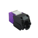 RJ45 Cat6a Slim Profile 180 Degree Jack, 110 Punch-Down Style or Tool-Less