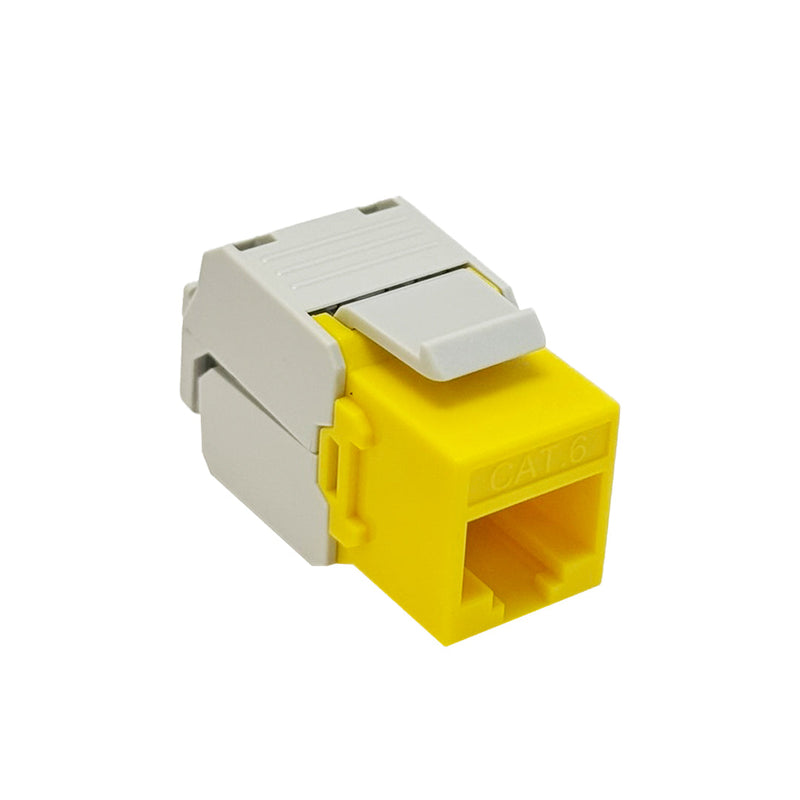 RJ45 Cat6 Slim Profile 180 Degree Jack, 110 Punch-Down or Tool-Less