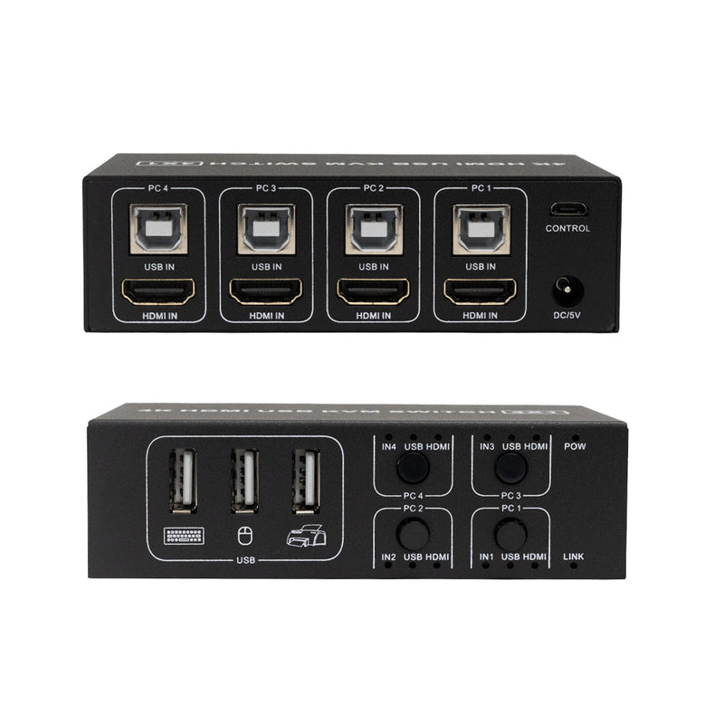 4-Port KVM Switch HDMI/USB (4K@60hz)