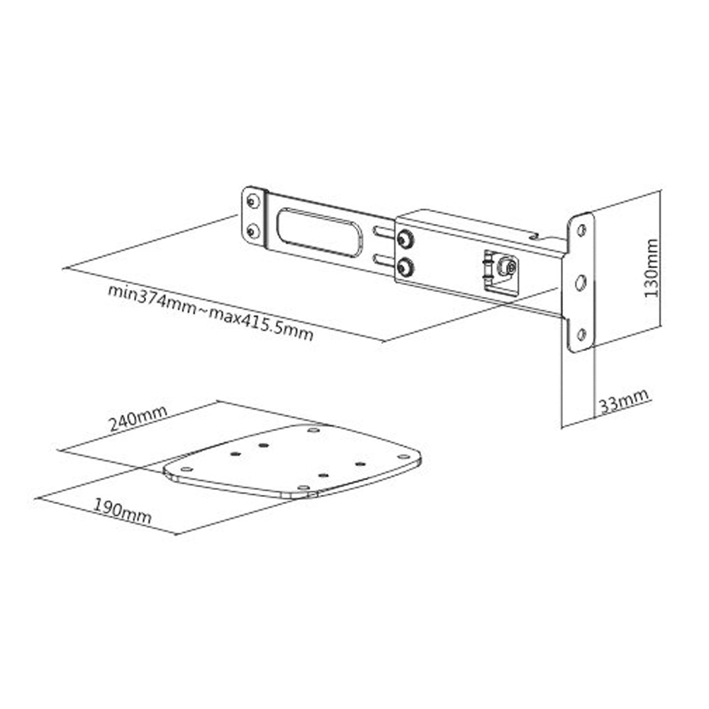 Video Wall Floor Stand - Bolt-Down Base with Safety Kit
