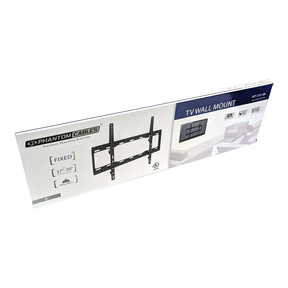 Fixed TV Wall Mount Bracket for Flat LCD/LEDs - Fits Sizes 37-70 inches - Maximum VESA 600x400