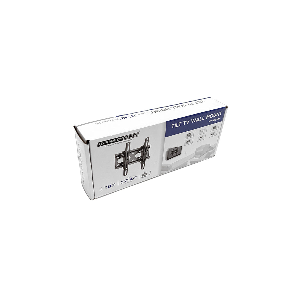 Tilting Mount TV Wall Mount Bracket for Flat and Curved LCD/LEDs - Fits Sizes 23-42 inches - Max VESA 200x200