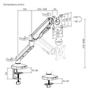 Desktop Display Mount, Single Screen, VESA 100x100 (17-40 inch)