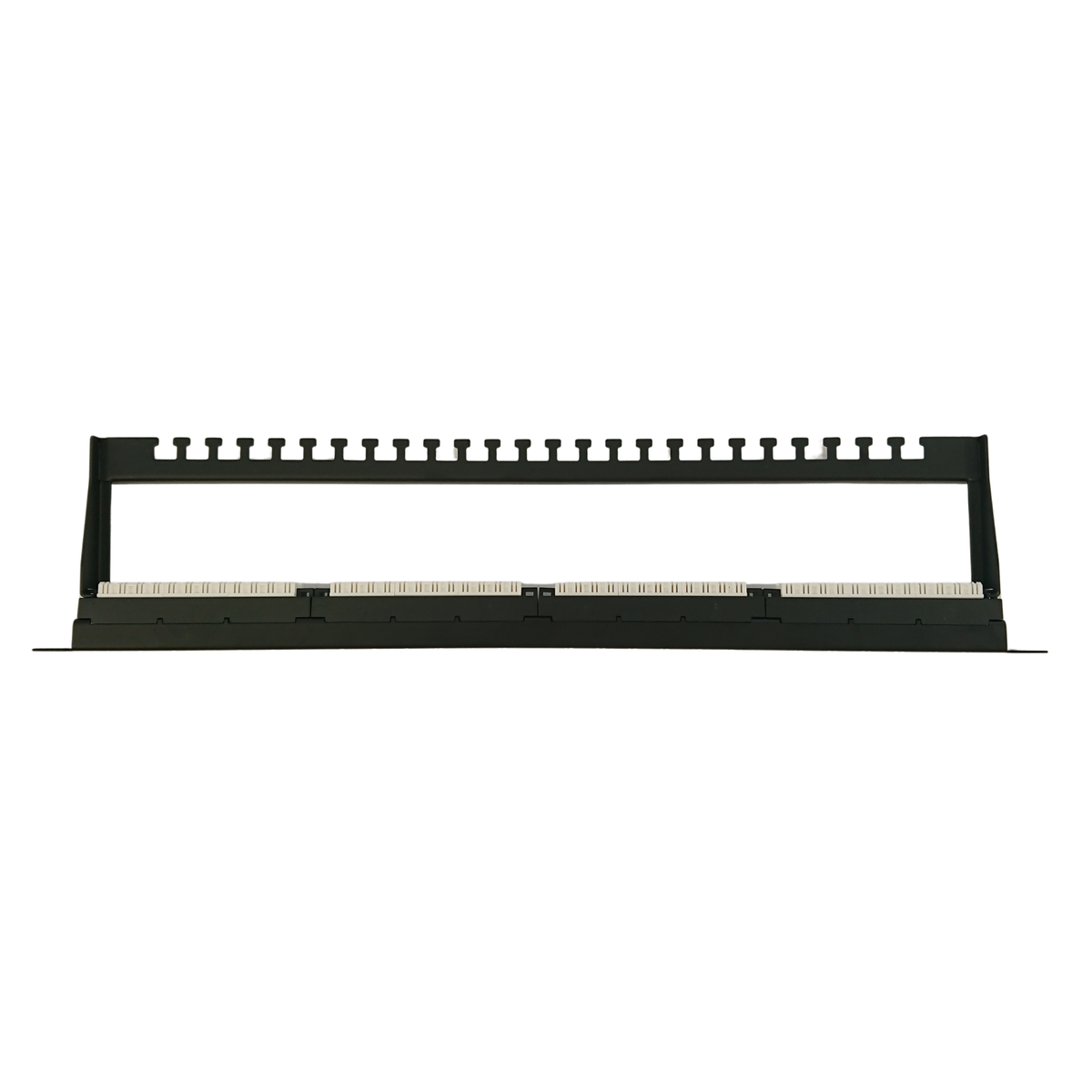 0.5U 24-Port CAT6A Patch Panel, 19" Rackmount, 110 Punch-Down, With Cable Management