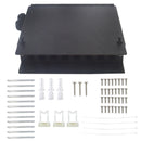 Indoor 16-Port Metal Fiber Optic Wall Mount Terminal Box - Black