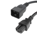 IEC C20 to IEC C15 Power Cable - SJT Jacket